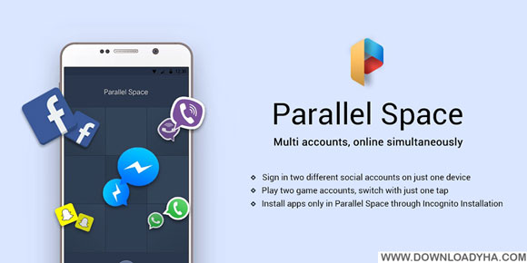 دانلود Parallel Space - Multi Accounts 2.2.5431 - برنامه پارالل اسپیس برای اندروید